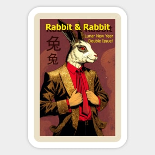 Year of the Rabbit Fake Comic Sticker